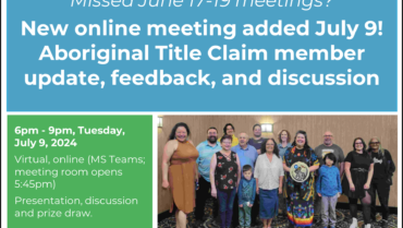 Online Aboriginal Title Claim Meeting – July 9th, 2024